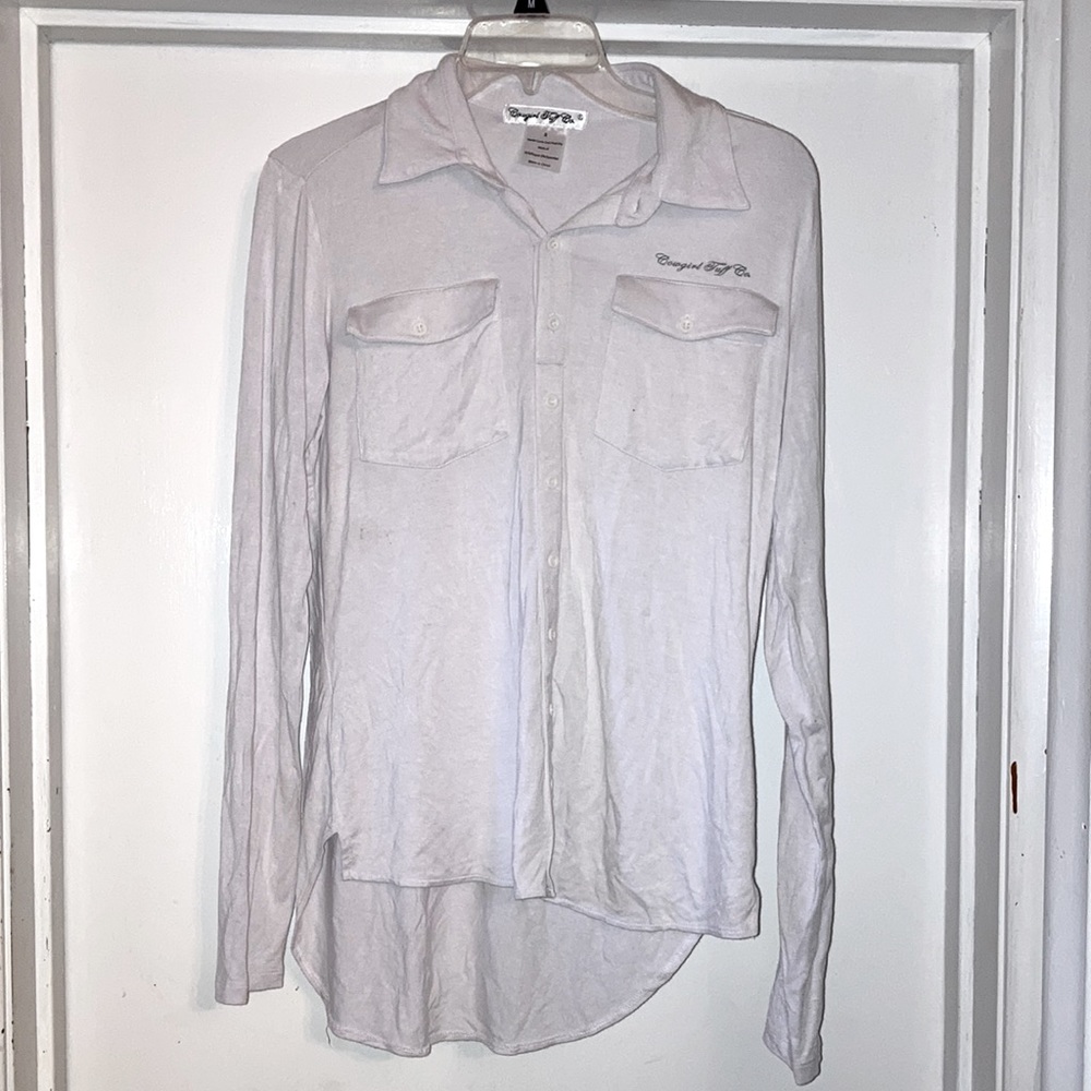 Cowgirl Tuff Pullover, size S but fits like a M
